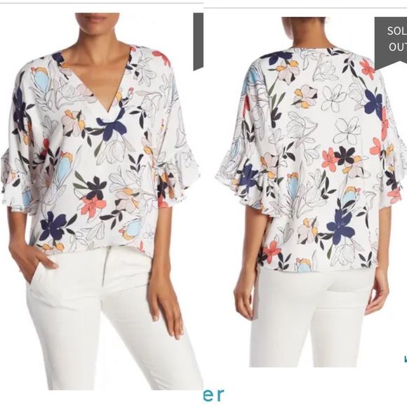 Parker Sz Sm Bell Sleeve Blouse - Picture 4 of 6